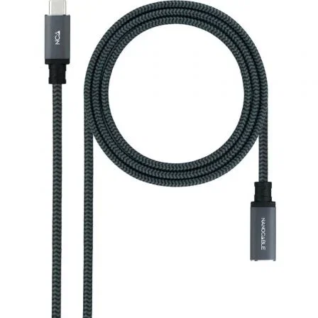 CABLE USB-C 3.2 Gen2x2 20Gbp 100W/5A, MALLADO USB-C/M-H 1 M NEGRO NANOCABLE CABLE USB-C 3.2 Gen2x2 20Gbp 100W/5A, MALLADO USB-C/M-H 1 M NEGRO NANOCABLE